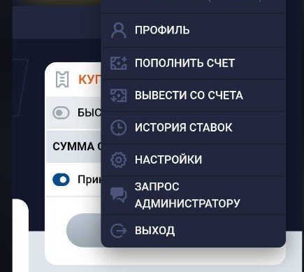 «Запрос администратору» в меню личного кабинета